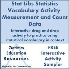 Distance Learning Free Stat Libs Interactive Statistics Vocabulary Activity Vocabulary Activities Distance Learning Vocabulary In Context