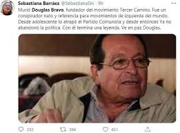 Fallece exlíder guerrillero venezolano Douglas Bravo