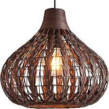 The dimensions of these rattan hanging lamp shades will vary from piece to piece, but we can provide you some measurement estimates for each size including at color cord company, we believe in the transformative power of lighting fixtures for any space. Buy Bamboo Chandelier Handwoven Rattan Pendant Light Wicker Lamp Shade Ceiling Light Fixture Weave Hanging Light D13 8inch 12w 2700k Corn Bulb Included Online In Indonesia B078kr2kzs