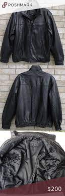 Size L Brandini Black Leather Men S Bomber Jacket Black Leather Leather Men Bomber Jacket