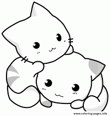 Print these cat coloring pages for your children. Cute Cat Coloring Pages Printable