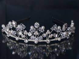 Bridal Tiara Wedding Hair Accessory Pearl Tiara Wedding Tiara Crystals Tiara Bridal Tiaras From The Uk H Bridal Hair Jewelry Bridal Jewelry Bridal Tiara