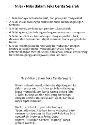 Contoh soal teks cerita sejarah dan jawabannya. Nilai Nilai Yang Terkandung Dalam Teks Novel Sejarah