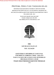 5 contoh judul dan laporan ptk paud dan kelompok bermain. 41362500 Proposal Ptk Paud