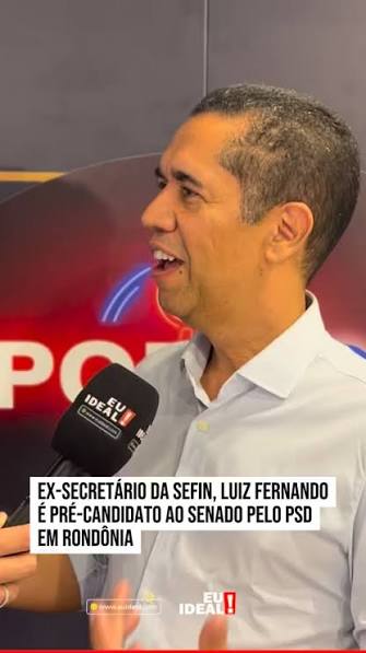 O ex-secretário de Finanças de Rondônia, Luiz Fernando, confirmou que é pré-candidato ao Senado Federal pelo PSD nas eleições de 2026. Servidor de carreira e auditor fiscal de tributos estaduais, Luiz ...