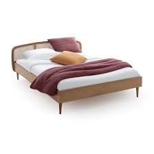 Lit Chene Et Cannage Avec Sommier Buisseau Tete De Lit Cannage Idees De Lit Lit Facile