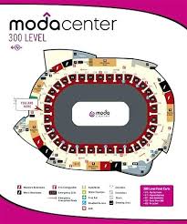 Moda Center Map Center Seating View Section Row J Seat 1