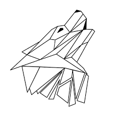 Geometric Wolf Outline Art Print By Nick Cave Geometric Wolf Outline Art Geometric Animals
