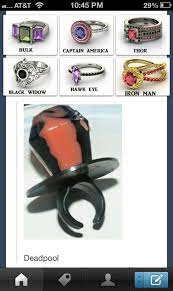 Superhero S Rings Geek Stuff Marvel Deadpool