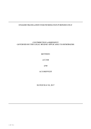 Http Www Accorhotels Group Media Corporate Investors Documents Financiers 2017 05 24 Documents Relatifs A Lag Des Porteurs Obligataires Contribution Agreement Pdf