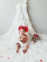 Baby Girl Photo Wedding Dress And Baby Photoshoot Anniversary Photoshoot Wedding Dress Photoshoot Baby In Wedding Dress Flower Girl Dresses