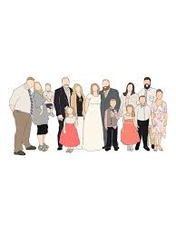 My Custom Family Drawings Are Definitely One Of My Most Popular Products I Always Working On A New Family And I Love It Ilustrasi Karakter Ilustrasi Animasi