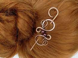 Copper Hair Pin Hair Stick Metal Hair Slide Hair Clip Hair Jewellery Women Gift Handmade Barrettes Anywhereyou Hair Jewelry Silver Hair Clip Gold Hair Clips