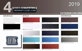 To insure a proper match, you'll need to know your vehicle's color code so you can find it on the chart below. Bmw 2019 All Models And Color Charts