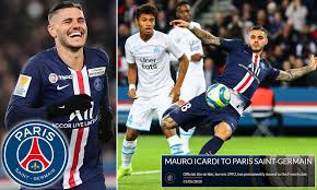 Mauro icardi is 27 years old mauro icardi statistics and career statistics, live sofascore ratings, heatmap and goal video. Psg Confirm They Ve Splashed 52m To Sign Mauro Icardi From Inter Milan Daily Mail Online