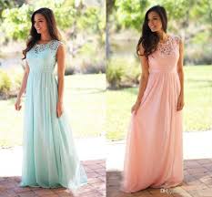 Bridesmaid Dresses 2017 Cheap Country Long For Weddings Jewel Neck A L Bridesmaid Dresses Long Chiffon Elegant Bridesmaid Dresses Blush Pink Bridesmaid Dresses