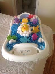 Bath Time Diaper Cake In Baby Tub Baby Bath Tub Gift Basket Diy Baby Shower Gifts Baby Bath