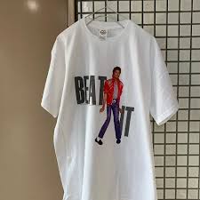 Delta Pro Weight Delta Pro Weight 84 Victory Tour T Shirt Michael Jackson Logo Illustration Reproduction T Shirt Color White Size L