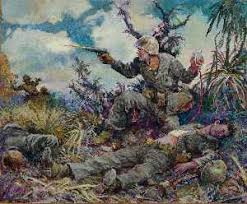 Private Dale Merlin Hansen, USMC- Okinawa Shima in the Ryukyu Island Chain,  2010 by Colonel Charles H. Waterhouse, Usmcr (1922-2013, United States)  Colonel Charles H. Waterhouse, Usmcr