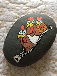 Tavuk Firarda Boyali Kayalar Sanat Terapisi Kendin Yap Sanat