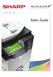 Current sharp windows 8 ® operating system print drivers are compatible with the windows 10 ® operating system with the following minor limitations: Sharp Mx 3110n Sales Manual Pdf Download Manualslib