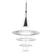 The suspension length is 12'. Pendant Enigma 425 By Louis Poulsen
