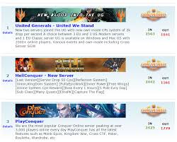 Extremetop100 Com Conquer Online List Of Top 3 Conquer Online Private Server 1 Details United Generals United We Stand New Two Servers Joined The Ug With New Own Made Cps System