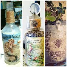 Stuff To Do With Modge Podge And Old Bottles And Watering Can Mod Podge Bottle Wine Bottle Crafts Old Bottles