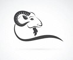 Black And White Goat Wallpaper Vector Of A Goat Head Design Animal Vector Goats Capricorn Images