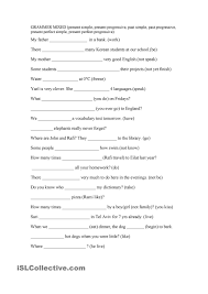 Mixed Grammer Worksheet Grammer Present Perfect Worksheets