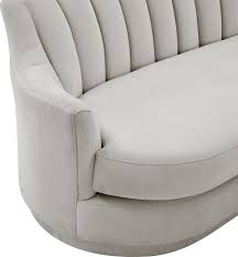 Shop Peyton Light Grey Velvet Loveseat