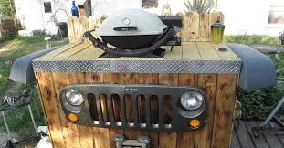 Tilføje en simpel bbq grill til din baghave kan tilføje en æstetisk touch med en meget praktisk planerne for en diy bbq grill er ikke kompliceret. Turning Old Jeep Parts Into A Bbq Grill Stand Hometalk