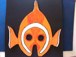 Party Masks 2 Sea Creatures Fish Mask Fish Printables Clown Fish