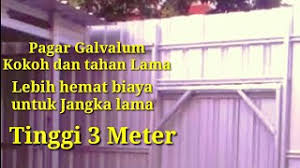 Baja galvalum untuk pagar : Pagar Pekarangan Menggunakan Baja Ringan Dan Galvalum Youtube