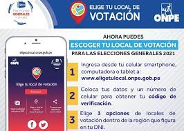La onpe viene informando cómo se viene desarrollando las elecciones al interior del país. Elecciones 2021 Ya Esta Disponible Plataforma Para Elegir Local De Votacion Noticias Agencia Peruana De Noticias Andina