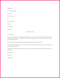 Employee Maternity Leave Letter Sample Application Format For School Maternity Leave Application Maternity Leave Letter Sample