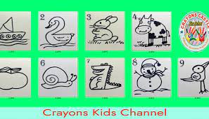 How to draw animals from 1 to 9 numbers ! Drawing By Using Numbers 1 9 Using Numbers To Draw Animals Crayons Castle Playschool