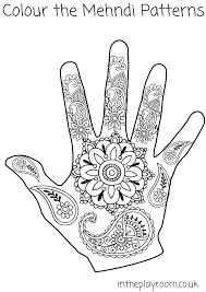32 soothing notebook doodles mehndi designs waiting to be filled with color; Mehndi Hand Colouring Pages In The Playroom
