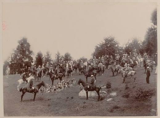 British and Indian riders at a meeting of the Ootacamund Hunt, 1899 | Online Collection | National Army Museum, London