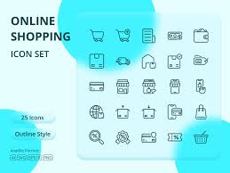 The new online shopping feature in microsoft edge lets you compare the prices of a product you are looking at. Online Shopping Icon Set Outline Style Grafik Von Mutualism Icon Creative Fabrica