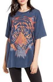 Wrangler Tiger Oversized Graphic Tee Oversized Graphic Tee Graphic Tee Outfits Blue Tee Outfit