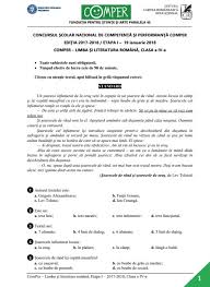 Subiecte și barem simulare romană 2019 clasa a 8 a și clasa a 7 a format jpg bar scris literatura. Comper 2020 Romana Subiecte Si Bareme Romana Comper 2020 Update