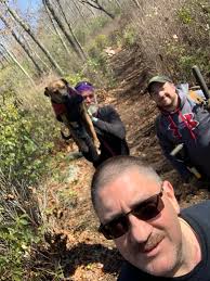 Hiking today in Pomfret, CT. On one of our TNC tracts:)