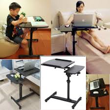 Laptop Table Height Adjustable 360 Swivel Bedside Desk Moveable Notebook Us Affilink Desk Desksetup