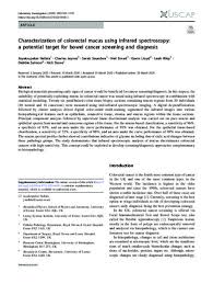 Characterization Of Colorectal Mucus Using Infrared Spectroscopy A Potential Target For Bowel Cancer Screening And Diagnosis