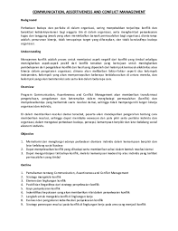 Demikian doanya para wanita yang sholat di rumah juga. Pdf Communication Assertiveness And Conflict Management Setiono Winardi Academia Edu
