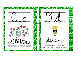 Irish Themed Cursive Letter Chart