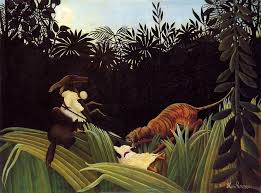 Henri Rousseau Kesif Erine Kaplan Saldirisi Scout Attacked By A Tiger 1904 Tuval Uzerine Yagliboya 162 X 120 5 Cm The Henri Rousseau Empresyonist Tablolar