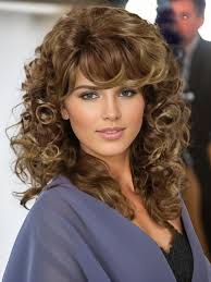 Amazon.com : GNIMEGIL Female Mix Blonde Curly Wig Synthetic Full Hair  Shoulder Length Wigs for Women Lady Bouncy Hair Replacement Wig for Mother  Daily ...