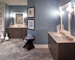 I Like This Tile With The Blue Walls Blue Bathroom Decor Brown Bathroom Decor Blue Bathroom Paint